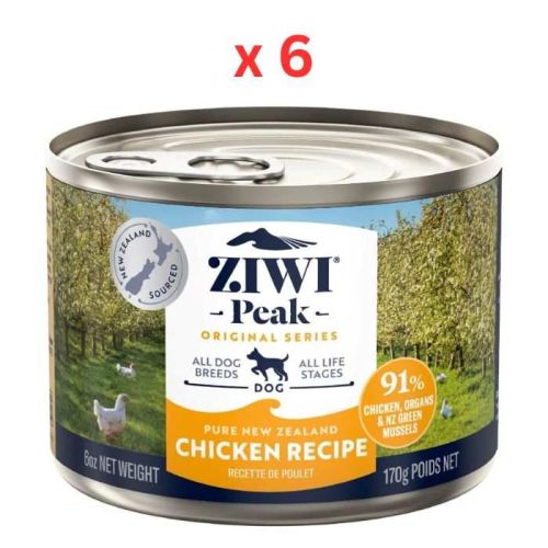 Ziwi Peak Chicken Recipe Canned Dog Food 170G Pack Of 6