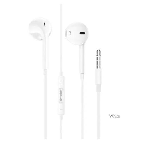 Green Lion Stereo Earphones - White