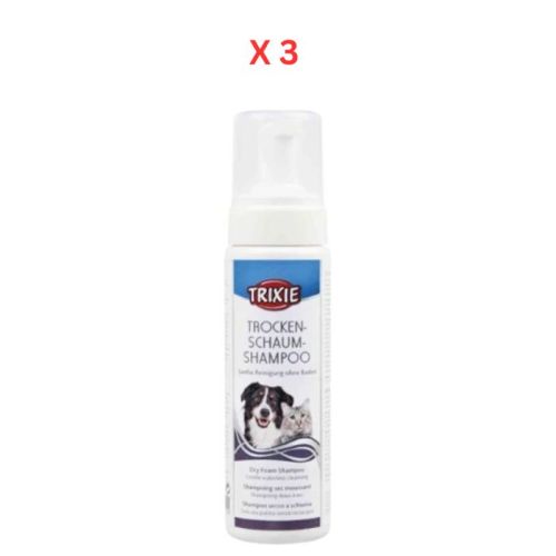 Trixie Dry Foam Shampoo For Dogs & Cats 230ml (Pack Of 3)