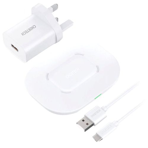 Choetech QI 15W Wireless Charging Pad, White - T550-F-101ACWH
