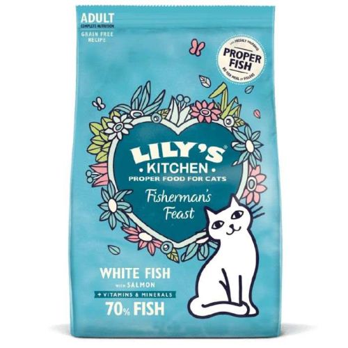 Lily's Kitchen Fisherman's Feast White Fish & Salmon Dry Cat Food 2Kg