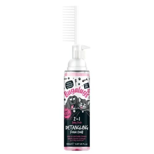 Bugalugs 2in1 Baby Fresh Detangling Foam Comb for Dogs 150Ml