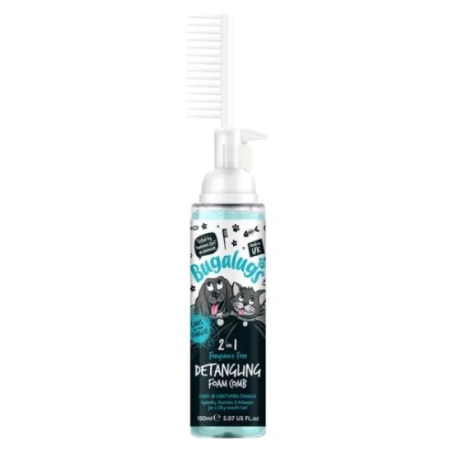 Bugalugs 2in1 Fragrance Free Detangling Foam Comb for Dogs 150Ml