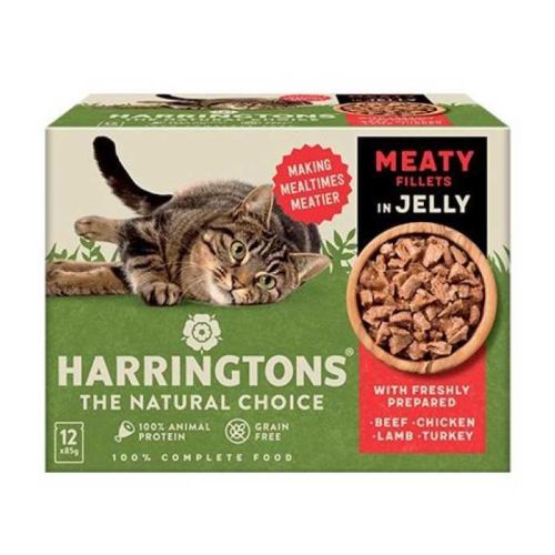 Harringtons Meat in Jelly Wet Cat Food Multipack 12X85G (Pack of 5)