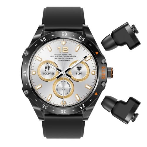 Porodo Hype Smartwatch With Earbuds- Black