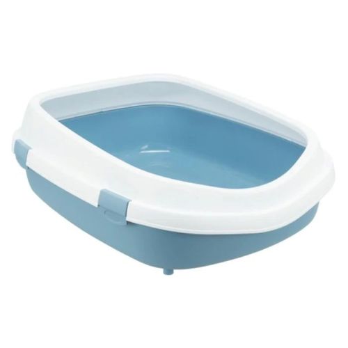 Trixie Primo XXL with White Open Litter Tray With Rim For Cats - Blue 56X25X71cm