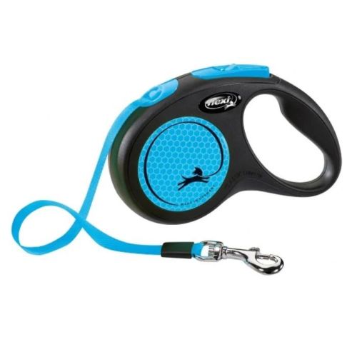 Flexi New Neon Tape Leash Blue Medium