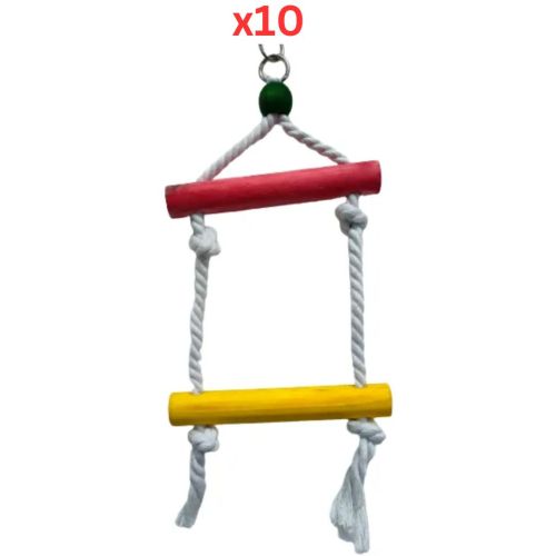 Pets Club Natural Wooden Bird Toy H-24 Cm, W-14 Cm (Pack of 10)