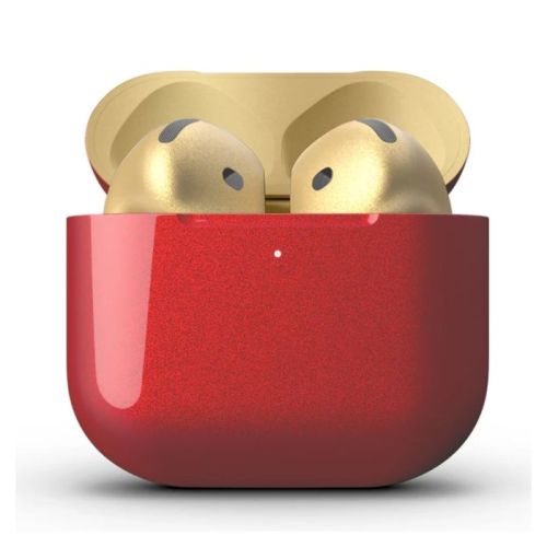 Merlin Craft Customized Apple Airpods 4 ANC Combo Red Gold