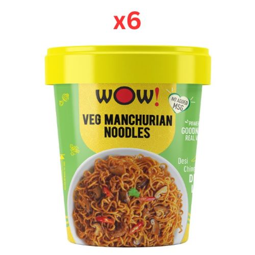 Wow! Noodles Veg Manchurian Cup Noodles 90g (Pack of 6)