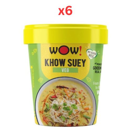 Wow! Noodles Khow Suey Veg Cup Noodles 75g (Pack of 6)