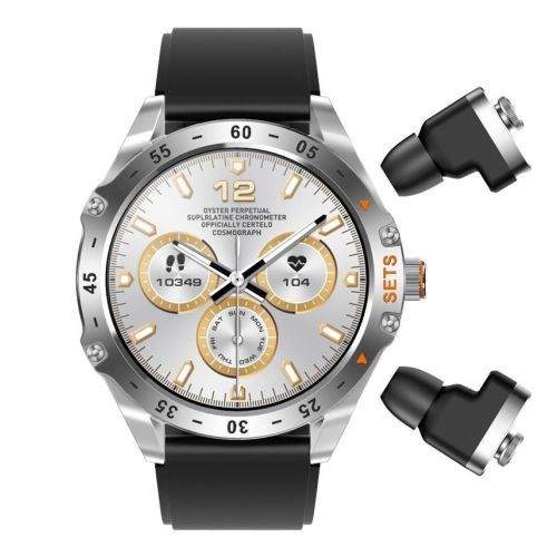Porodo Hype Smartwatch With Earbuds- Silver