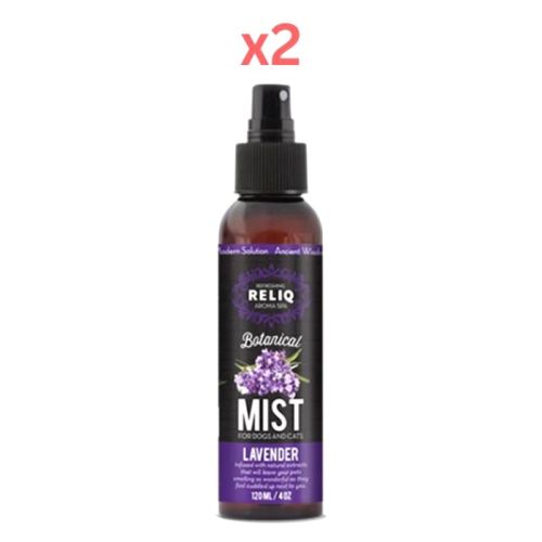 Reliq Lavender Perfume-Mist For Dogs & Cats 120Ml (Pack of 2)