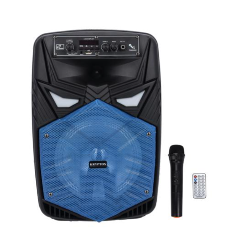 Krypton Rechargeable Portable Speaker with Mic & Remote-(Black)-(KNMS5395)