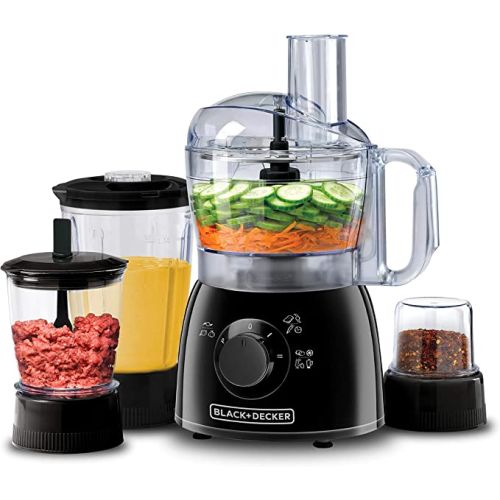 Black & Decker 400W 29 Function Food Processor With Blender, Mincer & Grinder, Black, KR43-B5