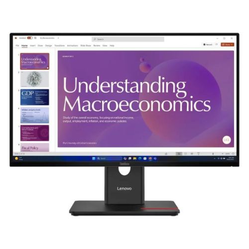 Lenovo Think Vision 23.8inch FHD 1920X1080 Monitor, 120Hz, IPS Panel, Anti-glare, 4ms, HDMI, DisplayPort, USB-C, Tilt, Height Adjustable Stand, Black - 64B9GAT1UK