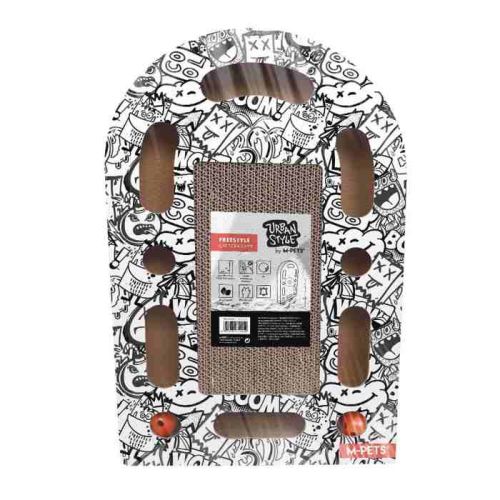 M-Pets Freestyle Cat Scratcher Black & White