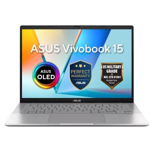Asus Vivobook S14 Laptop, 14inch WUXGA OLED Display, AMD Ryzen AI 5 330 Processor, 16GB RAM, 512GB SSD, Windows 11 Home, Backlit English & Arabic Keyboard, 1 Year Warranty