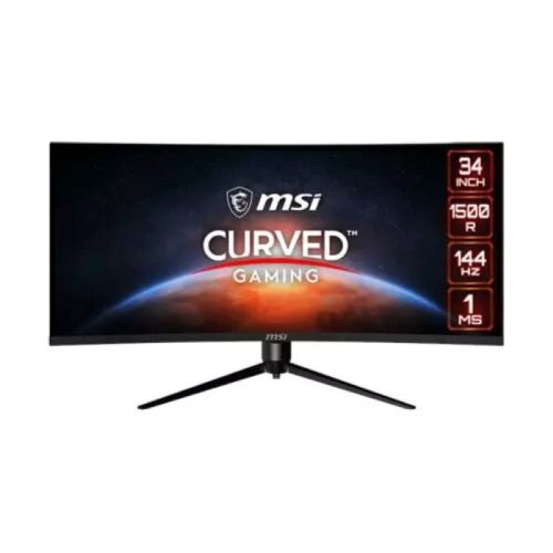 MSI Optix MAG342CQR 34 Inch UWQHD 144Hz 1ms VA Curved Gaming Monitor - 9S6-3DB65H-038
