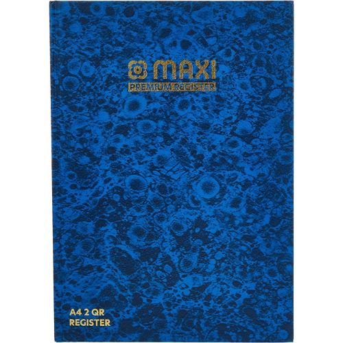 MAXI REGISTER BOOK A4 2QR 60GSM 96 SHEETS
