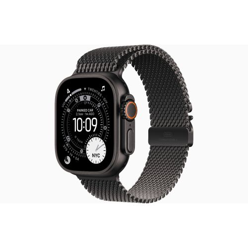 Apple Watch Ultra 3, GPS + Cellular, 49mm, Black Titanium Case with Black Titanium Milanese Loop