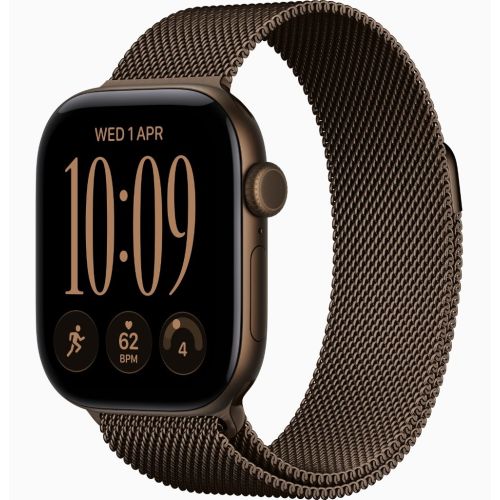 Apple Watch Series 12, GPS + Cellular, 46mm Dark Bronze Aluminum Case with Dark Bronze Milanese Loop - M/L