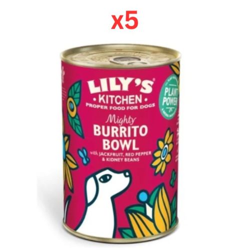 Lily's Kitchen Mighty Burrito Bowl Adult Wet Dog Food 400G (Pack of 5)