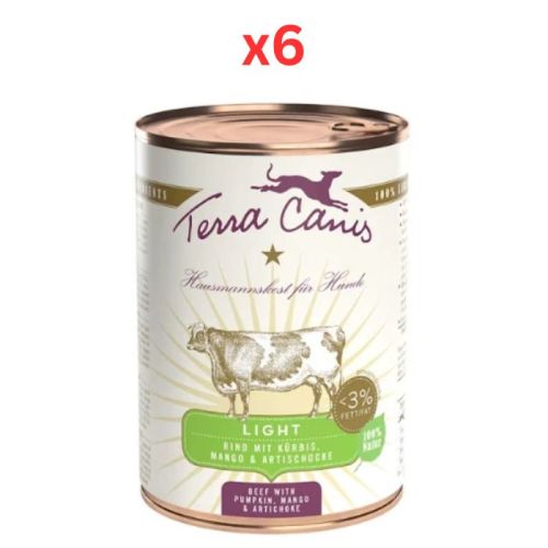 Terra Canis Light Beef Dog Wet Food 400G (Pack of 6)