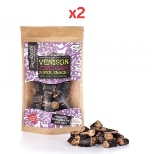 Green & Wilds Venison Joint Care Super Snacks Dog Treats 75G (Pack of 2)