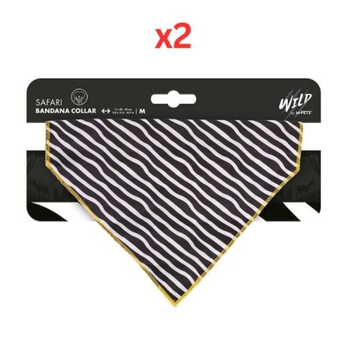 M-Pets Wild Safari Bandana Collar Medium (Pack of 2)