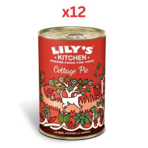 Lily's Kitchen Dog Cottage Pie Wet Dog Food 400G (Pack of 12)
