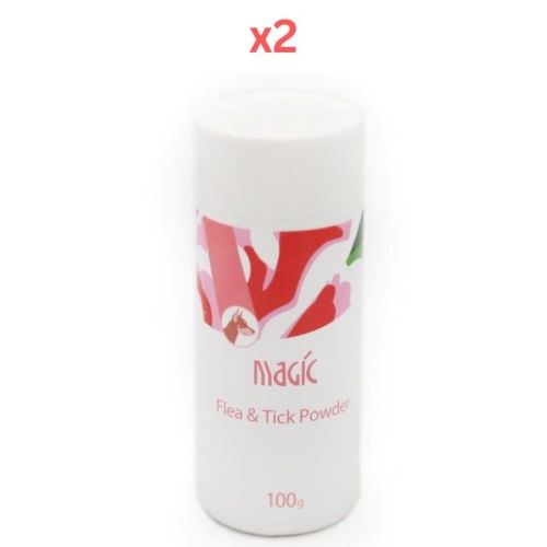 Magic Flea And Tick Dry Powder 100Gm (Pack of 2)