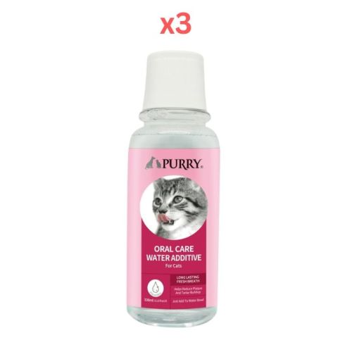 Purry Oral Care Water Additive For Cats - 330Ml (Pack of 3)