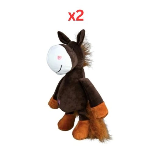 Trixie Plush Horse Teddy Toy For Dogs - Brown 32cm (Pack of 2)