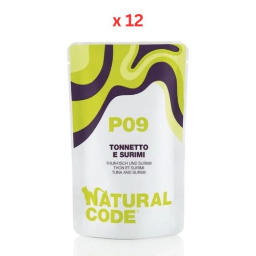 Natural Code P09 Bonito & Surimi In Pouch Soft Jelly Wet Cat Food 70G Pack Of 12