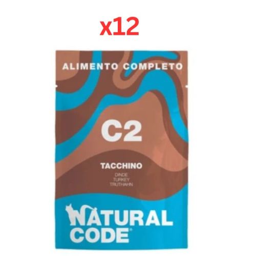 Natural Code Turkey Complete Wet Cat Food - 70G (Pack of 12)
