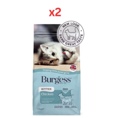 Burgess Supacat Kitten Dry Food 1.5Kg (Pack of 2)