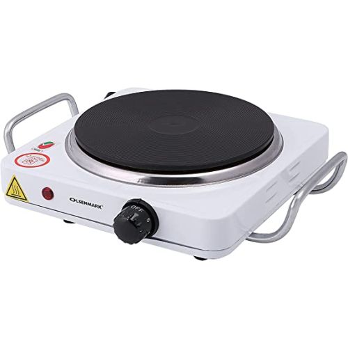 Electric Hot Plate 1500Watt Temperature Control 1 x 8, Silver - OMHP2288