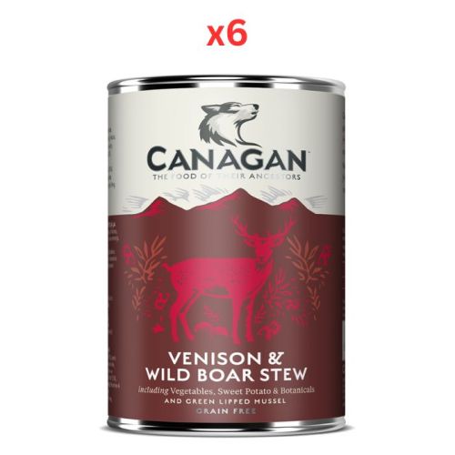Canagan Venison & Wild Boar Stew Wet Dog Food 400g (Pack of 6)