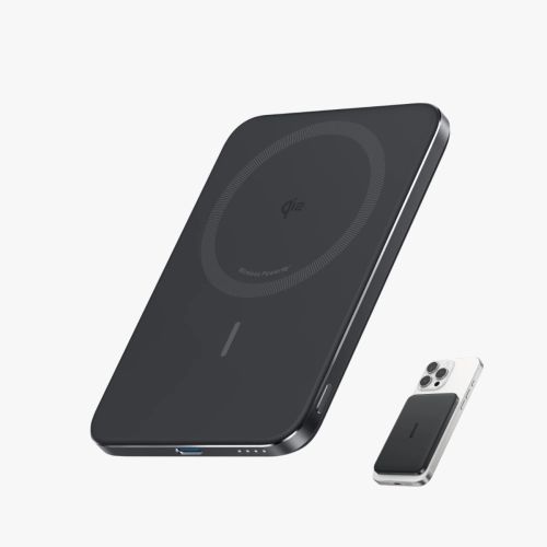 Anker Nano Power Bank, 5000mAh, Slim Magnetic Wireless- Black