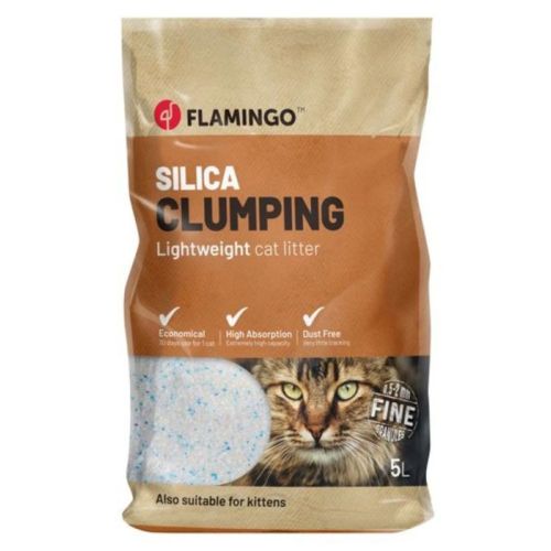 Flamingo Silica Fine Regular Clumping Cat Litter 5L