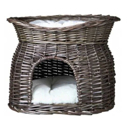 Trixie Wicker Tower With Cave For Cats - Grey 54X43X37cm