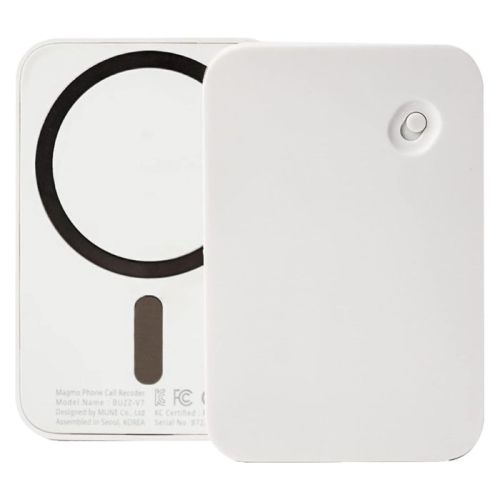 Magmo, Magnetic Snap-On Call Recorder For iPhone -White