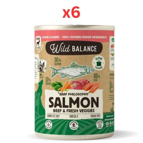 Wild Balance BARF Philosophy Salmon with Beef & Fresh Veggies Wet Dog Food 400G (Pack of 6)