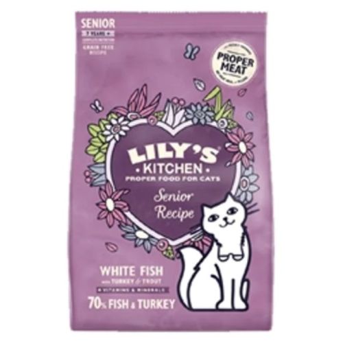 Lily's Kitchen Senior Recipe White Fish with Turkey & Trout Dry Cat Food 800G