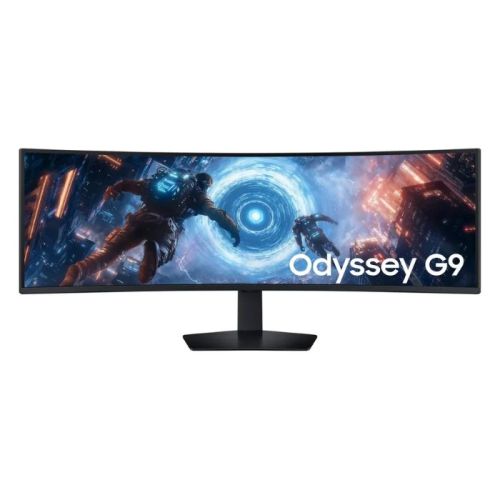 Samsung Odyssey G9 49inch DQHD 5120X1440 Curved Gaming Monitor, VA Panel, 144Hz, 1ms, Display Port, HDMI, Height Adjustable Stand, Black - LS49FG910EMXUE