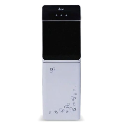 Ikon Water Dispenser With Refrigerator, Low Noise Design, White/Black, IKDY-1723
