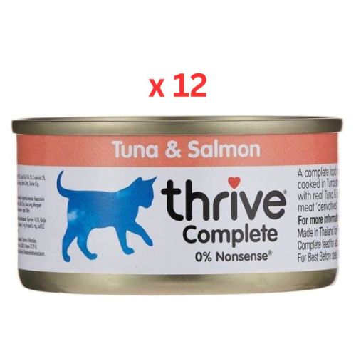 Thrive Complete Cat Tuna & Salmon Wet Food - 12X75gm