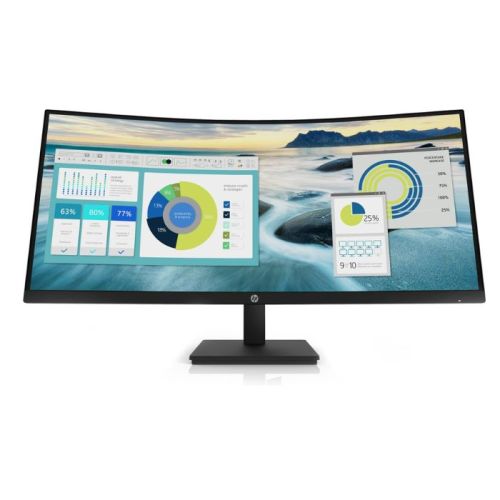 HP 34inch G4 WQHD Vertical Alignment 3440X1440 Curved Monitor, USB-C, 100Hz, 5ms, HDMI, Black - 21Y56AS