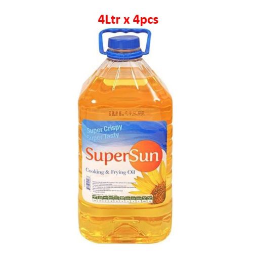 Super Sun Cooking & Frying Oil, 4 Ltr X 4 PCS